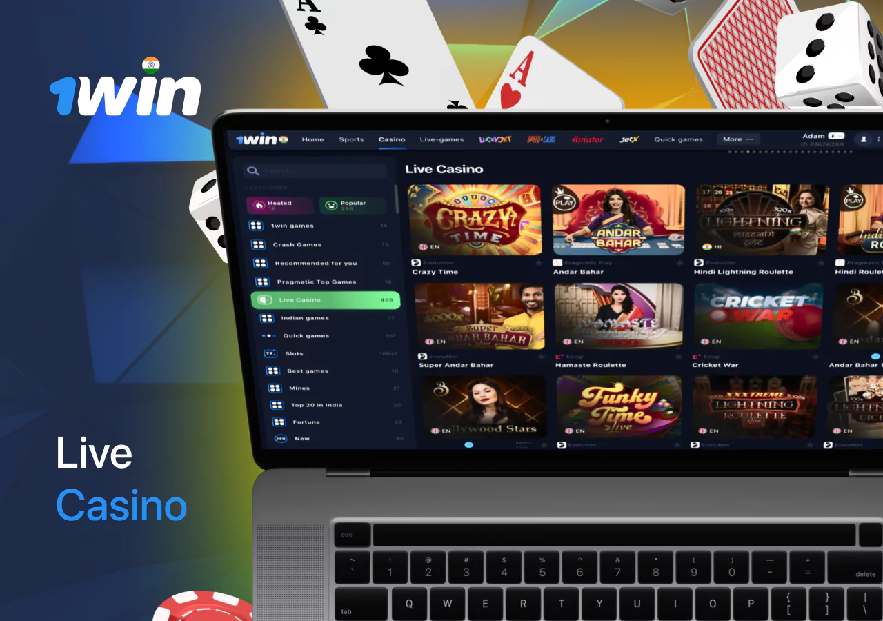 World of live casino games at 1Win India