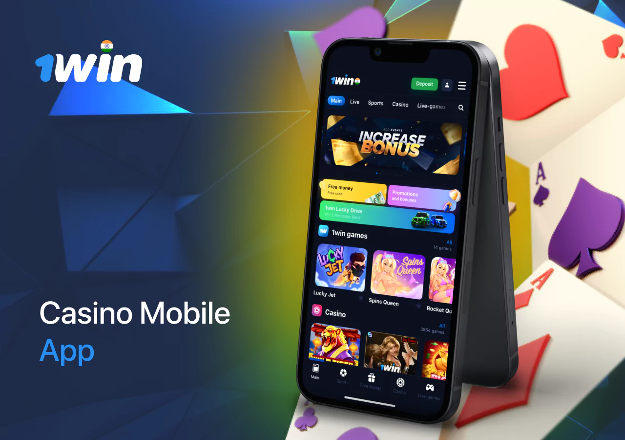 Mobile version of online casino 1Win India