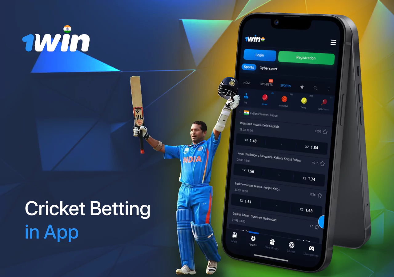 Cricket betting in India on mobile app