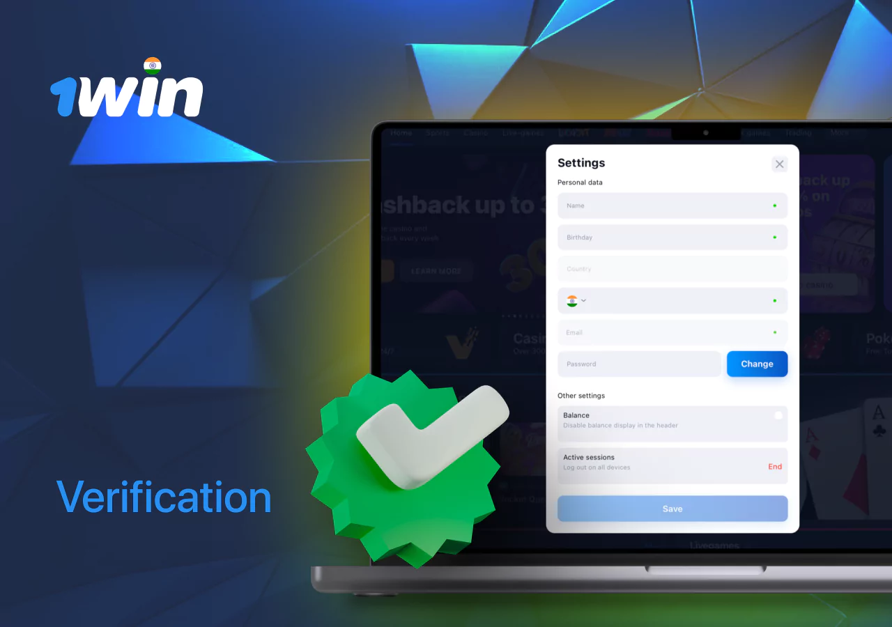 Verification of an account on 1Win platform