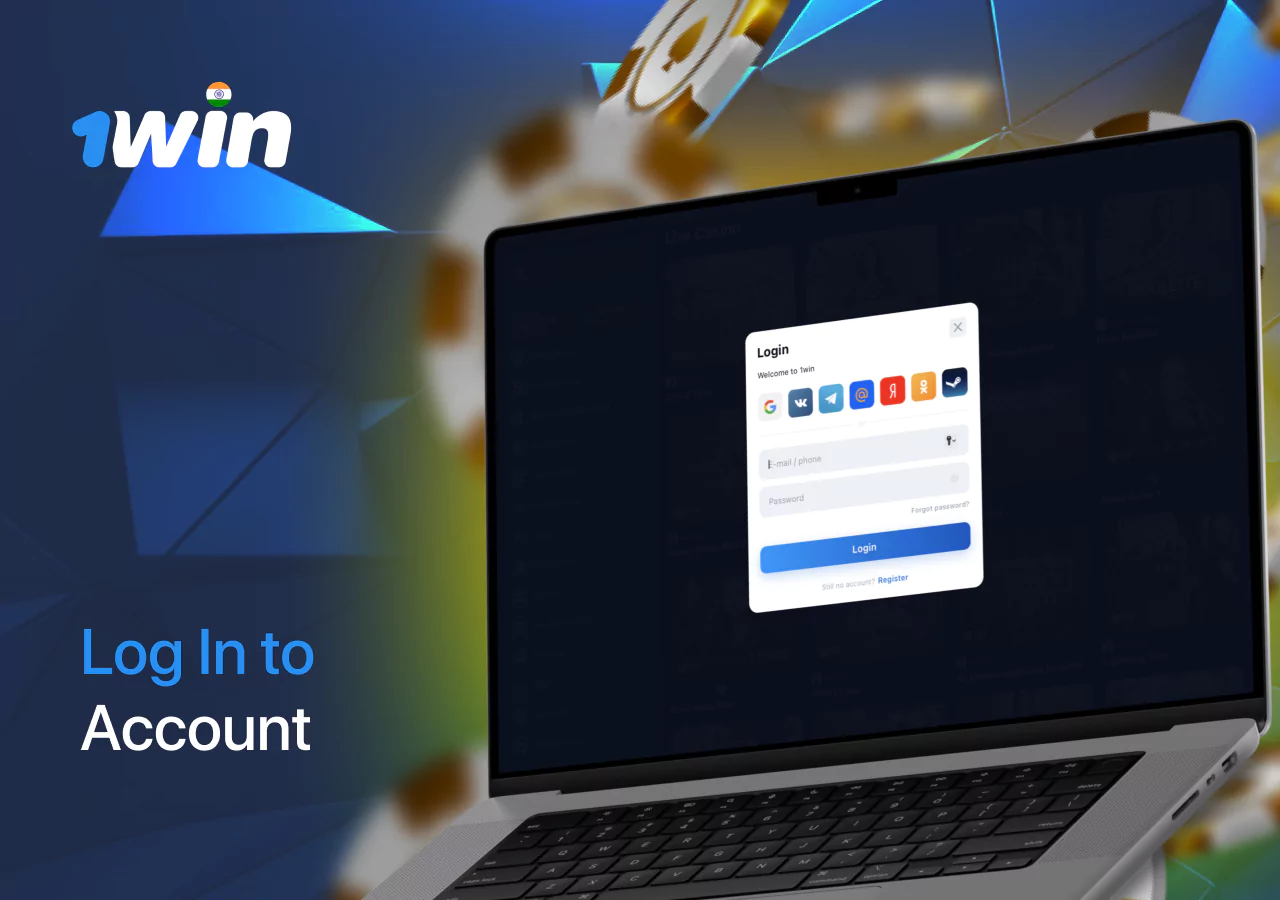 Log in to your account on the online casino platform